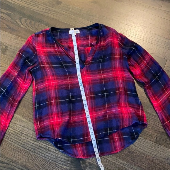Cloth & Stone Blue and Red Plaid XS EUC - Picture 6 of 8